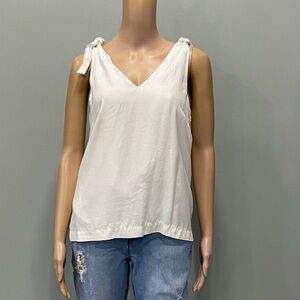 Antonio Melani 100% silk Elegant White Sleeveless Top size small